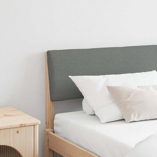 vidaXL Gepolstertes Kopfteil Dunkelgrau 200 cm Massives Kiefernholz