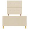 vidaXL Bettgestell mit Kopfteil Creme 90 x 190 cm Stoff