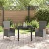 vidaXL Garten Essgruppe 3 pcs Grau Pulverbeschichteter Stahl
