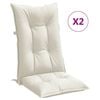 vidaXL Hochlehner-Auflagen 2 Stk. Melange Creme 120x50x7 cm Stoff