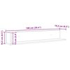 vidaXL Wandregale 2 Stk. Artisan-Eiche 100x16,5x16,5 cm Holzwerkstoff