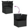vidaXL Garten-Sofa-Set 7 pcs Schwarz