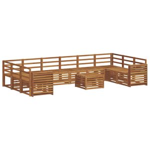 vidaXL Outdoor-Sofagarnitur 11 pcs Natur Massivholz Akazie