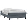 vidaXL Boxspringbett mit Matratze Dunkelgrau 120x210 cm Samt