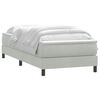 vidaXL Boxspringbett mit Matratze Hellgrau 80x220 cm Samt