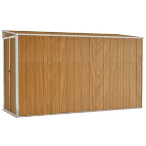 vidaXL Wandmontiertes Gartenhaus Braun 118 x 288 x 178 cm Verzinkter Stahl
