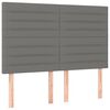 vidaXL Kopfteil Dunkelgrau 144 x 5 x 118/128 cm Stoff