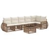 vidaXL Gartensofa-set 7 pcs Beige und Cremewei&szlig; Poly-Rattan