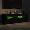 vidaXL TV-Schrank mit LED-Leuchten Schwarz 120x35x40 cm