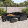 vidaXL Gartensofa-set 12 pcs Schwarz Poly-Rattan