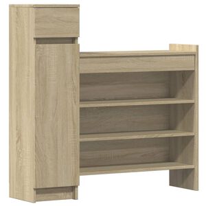 vidaXL Schuhschrank Sonoma-Eiche 100,5x28x100 cm Holzwerkstoff