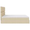 vidaXL Ottoman-Bett mit Matratze Creme 180x200 cm Stoff