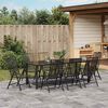 vidaXL Garten Essgruppe 9 pcs Anthrazit Pulverbeschichteter Stahl