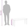 vidaXL Bank 110 cm Weiß Massivholz Gummibaum