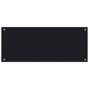 vidaXL K&uuml;chenr&uuml;ckwand Schwarz 100x40 cm Hartglas