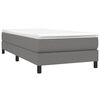 vidaXL Boxspringbett mit Matratze Dunkelgrau 90x200 cm Stoff