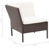 vidaXL 8-tlg. Garten-Lounge-Set mit Auflagen Poly Rattan Braun
