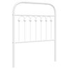 vidaXL Kopfteil Metall Weiß 75 cm