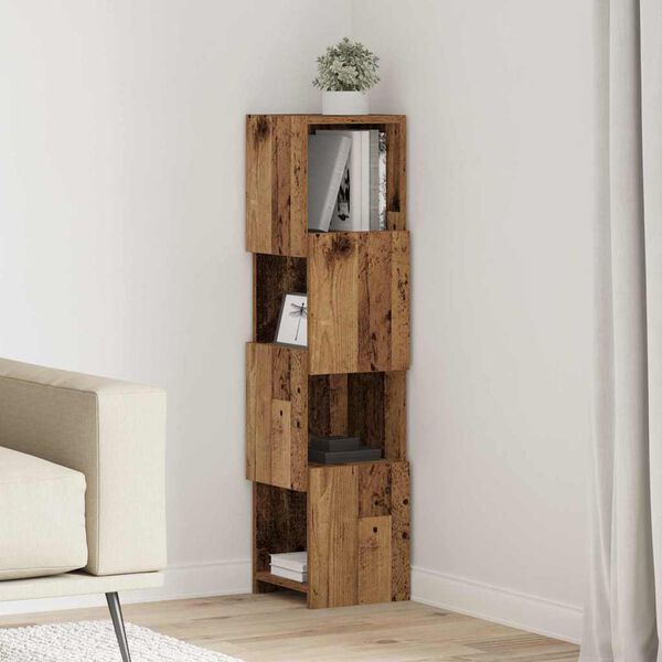 vidaXL Eckschrank Altholz 25,5x25x102cm Holzwerkstoff