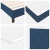 vidaXL Boxspringbett mit Matratze mit LED Blau 90 x 200 cm Stoff