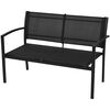 vidaXL 4-tlg. Garten-Lounge-Set Textilene Schwarz