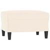 vidaXL Sessel mit Hocker Creme 60 cm Samt