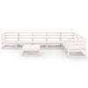 vidaXL 8-tlg. Garten-Lounge-Set Wei&szlig; Kiefer Massivholz