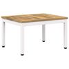 vidaXL Couchtisch Wei&szlig; gewaschen 49 x 60,5 x 36 cm Massivholz Akazie