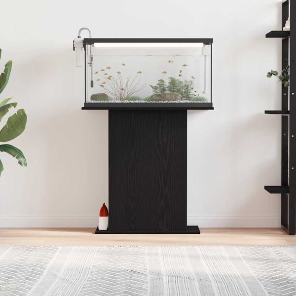 vidaXL Aquariumständer Schwarze Eiche 75 x 36 x 72,5 cm Holzwerkstoff
