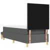 vidaXL Boxspringbett mit Matratze Dunkelgrau 80 x 200 cm Stoff