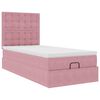 vidaXL Ottoman-Bett mit Matratzen & LEDs Rosa 100x200 cm Samt