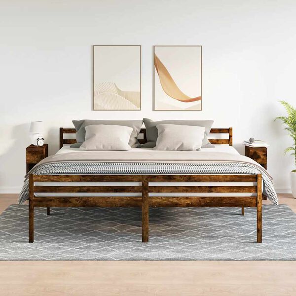 vidaXL Nachttische mit Schublade 2 Stk. R&auml;uchereiche 20x36x60 cm