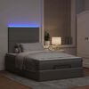 vidaXL Ottoman-Bett mit Matratze & LEDs Hellgrau 120x190 cm Stoff