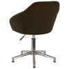 vidaXL Esszimmerstuhl Drehbar Dunkelbraun Stoff