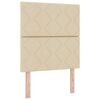 vidaXL Bettgestell mit Kopfteil Creme 80 x 200 cm Stoff
