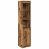 vidaXL Highboard Altholz-Optik 37,5x35x180 cm Holzwerkstoff