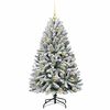 vidaXL K&uuml;nstlicher Weihnachtsbaum Gr&uuml;n und Wei&szlig; 120 cm PVC und Metall