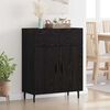 vidaXL Sideboard Schwarz Eichen-Optik 69,5 x 34 x 90 cm Holzwerkstoff