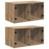 vidaXL Wandschr&auml;nke 2 Stk. 68 x 37 x 35 cm Holzwerkstoff Artisan-Eiche