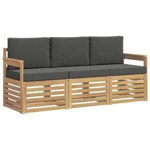 vidaXL Sofagarnituren 3 stk. Wei&szlig; und Anthrazit Polyester