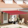 vidaXL Einziehbare Markise Rot 400 x 300 cm Polyester und Aluminium