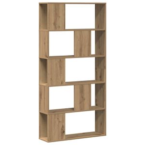 vidaXL B&uuml;cherregal 5 B&ouml;den Artisan-Eiche 80,5x23,5x162,5 Holzwerkstoff