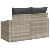 vidaXL Garten-Sofa mit Kissen 123 x 62 x 69 cm Poly-Rattan