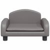 vidaXL Kindersofa Grau 50x40x30 cm Kunstleder