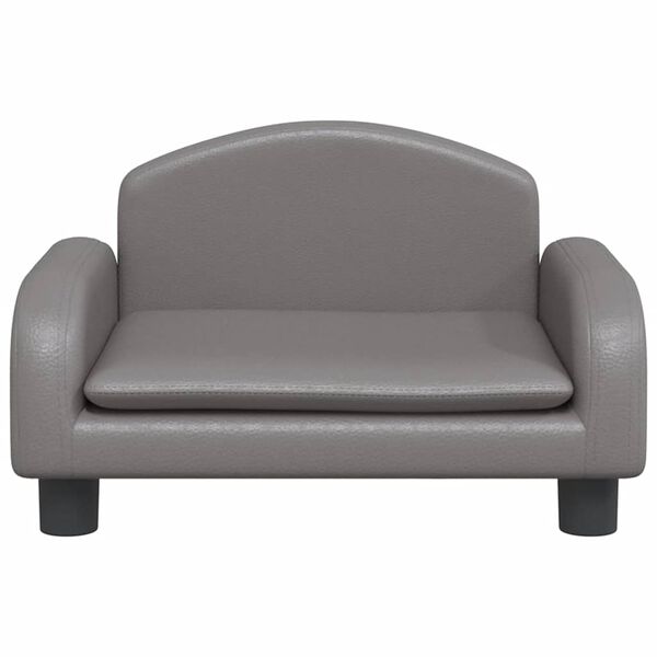 vidaXL Kindersofa Grau 50x40x30 cm Kunstleder