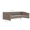 vidaXL Tagesbett mit Matratze USB Taupe Stoff 90x200 cm