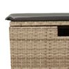 vidaXL 6-tlg. Garten-Sofagarnitur mit Kissen Beige Poly Rattan