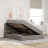 vidaXL Bett mit Stauraum und LED mit Matratze Taupe 140 x 200 cm Stoff