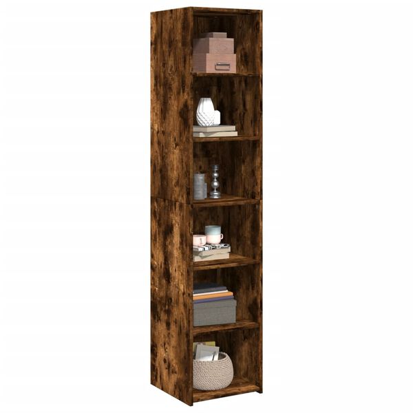 vidaXL Highboard Räuchereiche 40x41x185 cm Holzwerkstoff