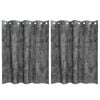 vidaXL Samtvorh&auml;nge mit Vorh&auml;ngen 2 pcs Grau 140 x 140 cm Samt